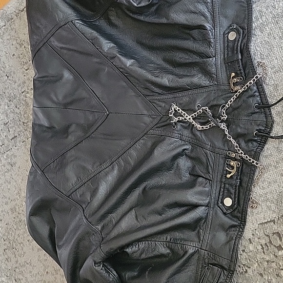 Woman's black leather Wilson's jacket - Picture 3 of 3